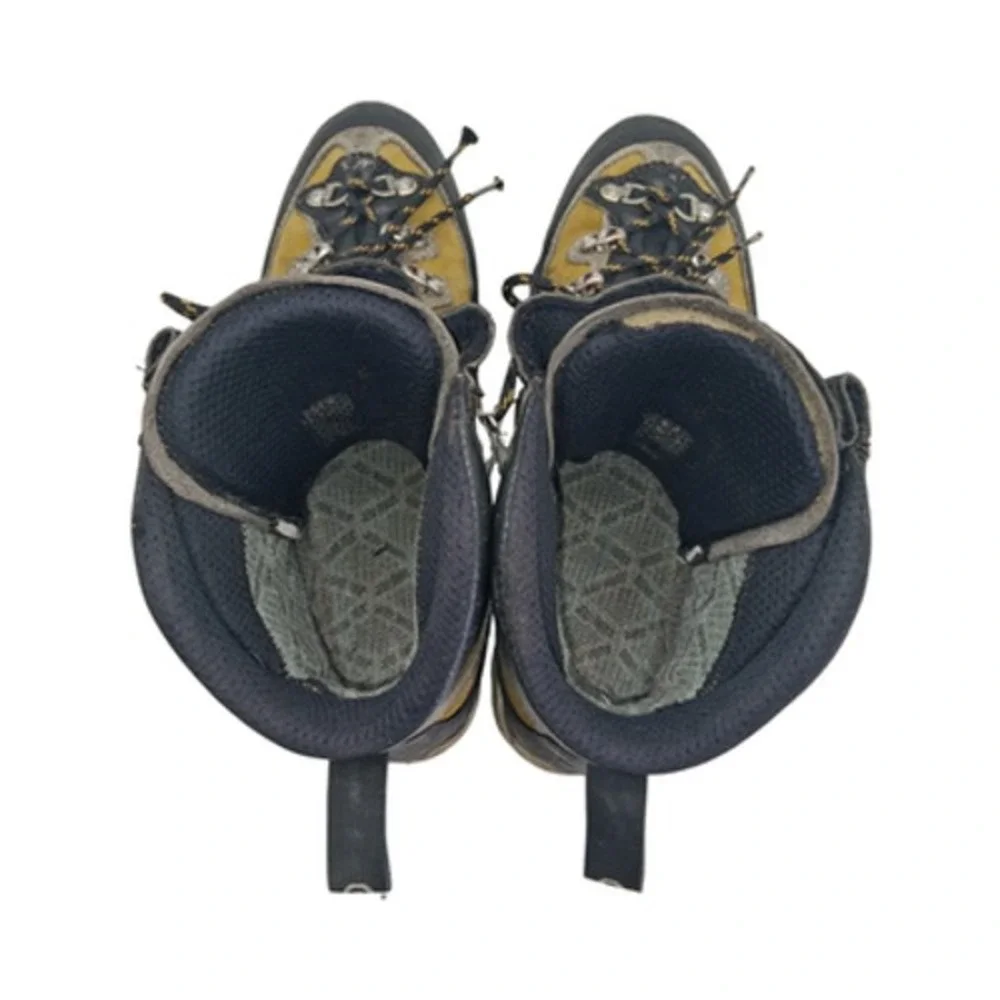 Asolo Mountain Boots Men 9.5 Yellow Gray Nylon Gore-Tex Waterproof Vibram Hiking